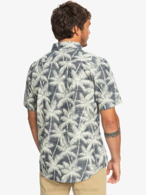 Quiksilver PJ4H995 moški mornarica minljiv trenutek srajca s kratkimi rokavi minljivega trenutka