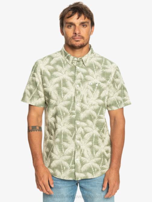 Quiksilver PJ4H996 moški štirje listi minljivi trenutek srajca s kratkimi rokavi minljivega trenutka