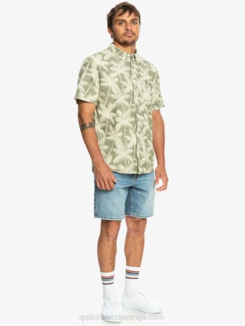 Quiksilver PJ4H996 moški štirje listi minljivi trenutek srajca s kratkimi rokavi minljivega trenutka
