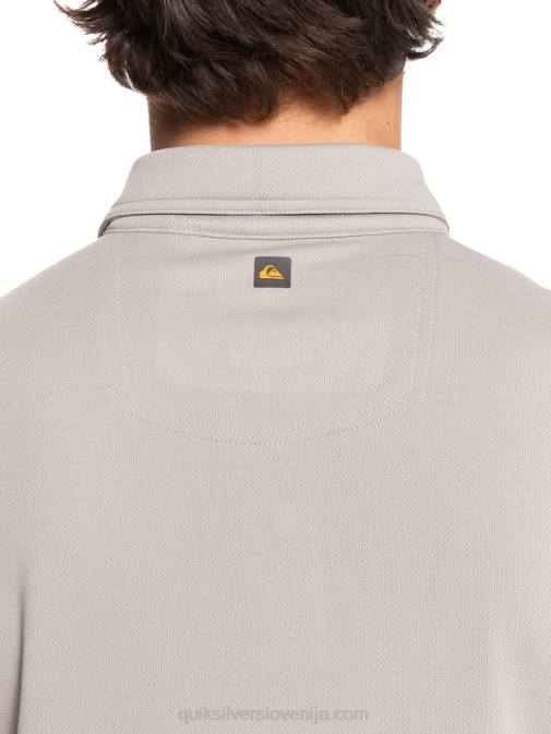 Quiksilver PJ4H99 moški kremenčevo siva waterman polo majica s kratkimi rokavi