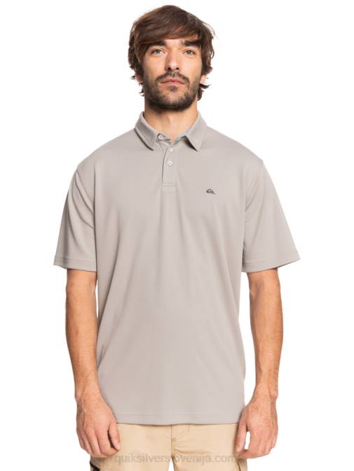 Quiksilver PJ4H99 moški kremenčevo siva waterman polo majica s kratkimi rokavi