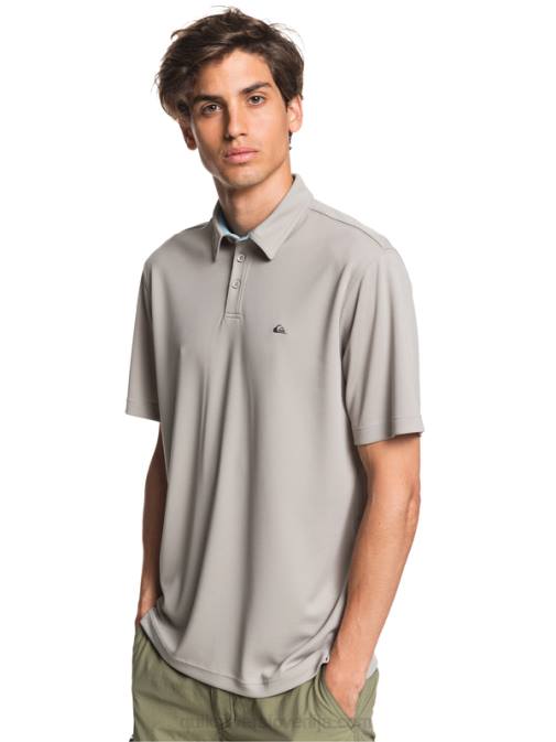 Quiksilver PJ4H99 moški kremenčevo siva waterman polo majica s kratkimi rokavi