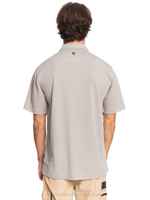 Quiksilver PJ4H99 moški kremenčevo siva waterman polo majica s kratkimi rokavi