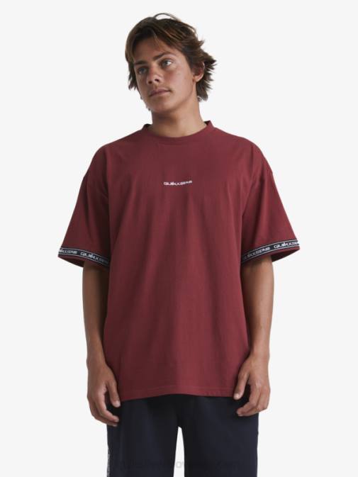 Quiksilver x Stab PJ4H1864 moški rubinasto vino majica iz 90-ih