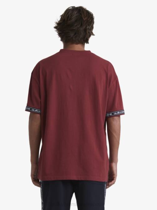 Quiksilver x Stab PJ4H1864 moški rubinasto vino majica iz 90-ih