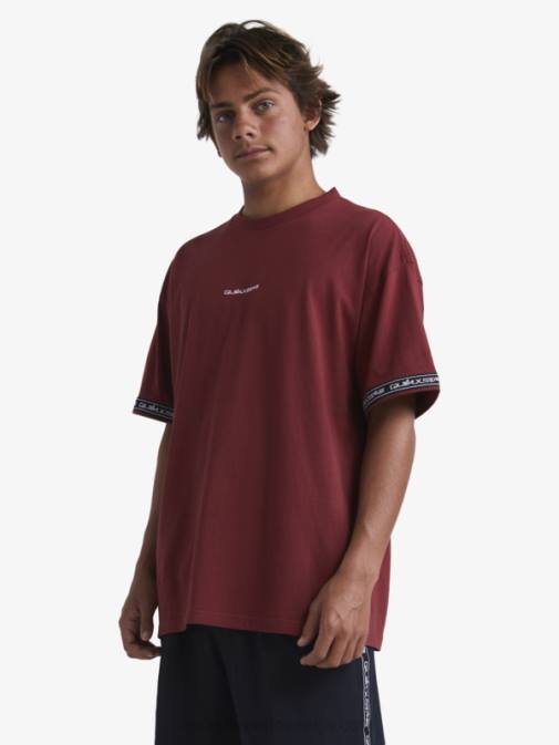 Quiksilver x Stab PJ4H1864 moški rubinasto vino majica iz 90-ih