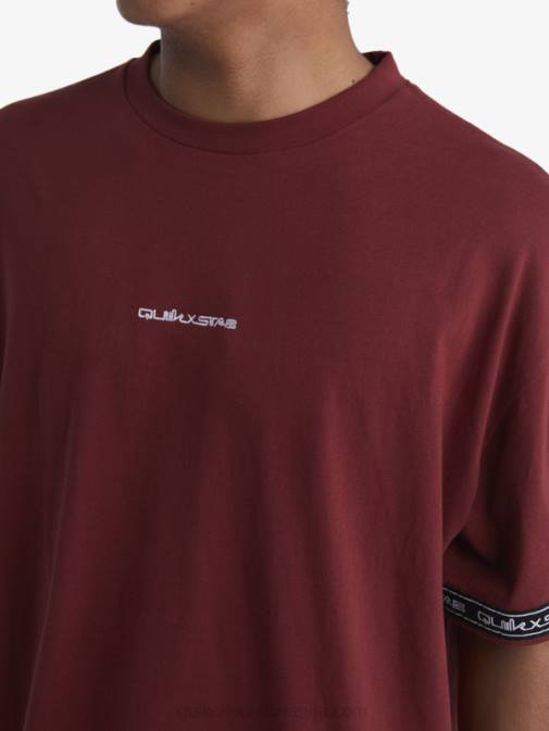 Quiksilver x Stab PJ4H1864 moški rubinasto vino majica iz 90-ih