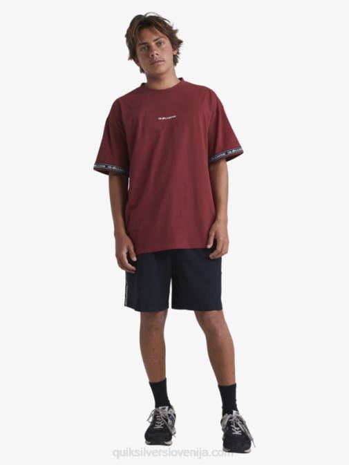 Quiksilver x Stab PJ4H1864 moški rubinasto vino majica iz 90-ih