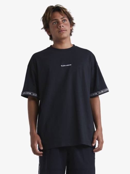 Quiksilver x Stab PJ4H1865 moški Črna majica iz 90-ih