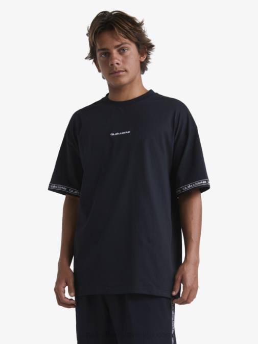 Quiksilver x Stab PJ4H1865 moški Črna majica iz 90-ih