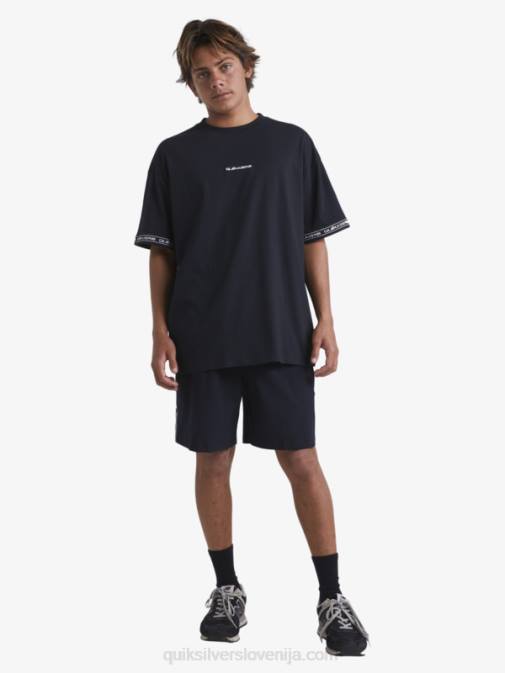 Quiksilver x Stab PJ4H1865 moški Črna majica iz 90-ih